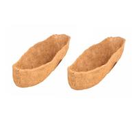 mophrati 2 pz/set Coltiva Bellissimi Fiori da Giardino con Tappetino in Cocco Cestino Fodera in Cocco Marrone Mangiatoia Cesto di Fiori Fornisce, Come mostrato, 30 pollici