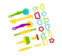 mophrati 20Pcs Strumento di argilla per bambini Strumenti di modello educativo in plastica Strumenti di apprendimento fatti a mano fai-da-te Stampo in plastilina Accessori per biscotti per bambini