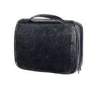 mophrati 3-in-1 uomini Business PU lavaggio borsa, grande capacità di immagazzinaggio, sacchetto di immagazzinaggio del sacchetto di trucco, borsa del bagno degli uomini, Nero , 29.5*10*22CM, come