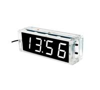 mophrati 51 Microcomputer a chip singolo DS1302 Progetto di saldatura Data della settimana Allarme Orologio digitale fai-da-te Funzione di allarme Kit orologio digitale, Inglese bianco