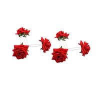 mophrati 6 forcine per fiori da sposa, applicazione facile e ampia, aggiungono Per eleganza al look da matrimonio, pettine per capelli con fiori sposa in ABS