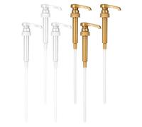 mophrati 6 pezzi di erogatore per pompa per sciroppo per bottiglie da 750 ml, pompe senza sforzo, lunghezza della cannuccia, quantità fissa da 8 ml per cucina/bagno