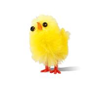 mophrati 60 Pezzi Pulcino di Pasqua Plastica Giallo Artigianato Fibra Chimica Simulazione Display Regalo Decorazione per Feste Ornamenti per la Scuola