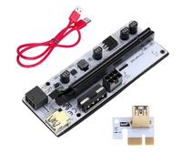 mophrati Adattatore PCI-E da 1X a 16X Convertitore PCI- USB 3.0 ad velocità Porta di alimentazione a 6 pin 4 pin Dispositivo minerario Accessori per computer minatore, Rosso