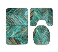 mophrati Aggiungi un tocco di Per eleganza al bagno Tappetino da bagno morbido e accogliente Set di tappetini da alla moda in poliestere Set tappetini in 3 pezzi, Q190816-B015