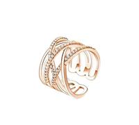 mophrati Anello aperto Geometria regolabile Anelli incrociati Gioielli classici minimalisti Trovare comodo per il tempo libero del matrimonio