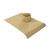 mophrati Asciugamano da massaggio professionale per salone di bellezza con copriletto a righe bucate Cuscino in cotone Asciugamani per cosmetici Hotel confortevole, Marrone chiaro