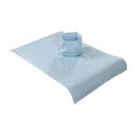 mophrati Asciugamano da massaggio professionale per salone di bellezza con copriletto a righe bucate Cuscino in cotone Asciugamani per cosmetici Hotel confortevole, Blu