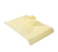 mophrati Asciugamano da massaggio professionale per salone di bellezza con copriletto a righe bucate Cuscino in cotone Asciugamani per cosmetici Hotel confortevole, Giallo beige