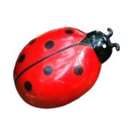 mophrati Battle Bugs Giocattoli alimentati a batteria Simulazione elettronica Animali Modello Decorazioni da tavola Gatti Coccinella Kids Baby Toy Garden , Rosso