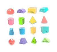 mophrati Blocchi solidi geometrici realizzati con precisione, giocattoli didattici, strumenti educativi per migliorare la comprensione dei concetti matematici, blocchi di forme multicolori, giocattoli