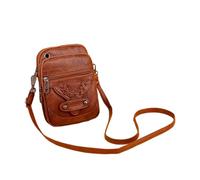 mophrati Borsa a mano di grande capacità con tracolla regolabile Borse a tracolla stile vintage versatili e alla moda Borsa per cellulare, marrone