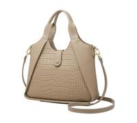 mophrati Borsa a mano in pelle da donna, elegante e pratica, per ogni occasione, borsa a mano di grande capacità in vera pelle di prima qualità, arancione