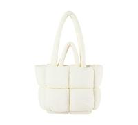 mophrati Borsa a mano invernale con tessuto trapuntato resistente agli strappi che rende la borsa comoda dentro e fuori e altrettanto morbida, Bianco