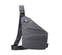 mophrati Borsa a tracolla di piccole dimensioni con tasca a strati per adolescenti, multifunzionale di grande capacità nascosta per maschi anziani