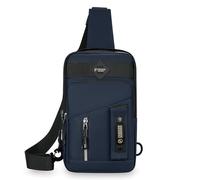 mophrati Borsa a tracolla resistente con tracolla regolabile, elegante borsa a piccola in tessuto Oxford per qualsiasi evento, leggera, blu scuro