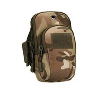 mophrati Borsa da braccio per telefono da corsa Borsa polso con montaggio laterale polso impermeabile regolabile con cintura elastica Marsupio compatto, Camouflage marrone