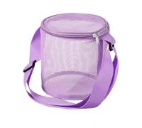 mophrati Borsa da spiaggia comoda per riporre oggetti in rete di nylon, cinghie per il trasporto, borsa per il trasporto, tessuto per riporre oggetti divertenti da spiaggia multicolori , viola