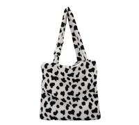 mophrati Borsa in peluche per donna alla moda Borsa a tracolla comoda ed elegante Spaziosa da donna Piccola Borse moda retrò, mucca