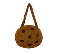 mophrati Borsa per biscotti di peluche, innovazione, borse imbottite, borsa a tracolla, capacità, fagioli di cioccolato marrone, regalo per e, 6 * 40 * 36cm