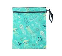 mophrati Borsa per pannolini pratica con apertura grande da 2 tasche con scomparti multipli per tasche da viaggio Borsa per pannolini Borse asciutte e bagnate, Madre del mare verde