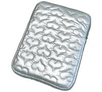 mophrati Borsa portaoggetti per laptop con grazioso motivo a forma di cuore, vestibilità precisa e resistente, da 11 a 14 pollici, realizzata con materiali Love Bow, blu, 13-14 pollici