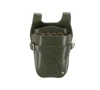 mophrati Borsa portautensili da barbiere e parrucchiere, portatile, staccabile, per pettini, spazzole, pinze, forbici, borsa a tracolla in pelle PU, verde