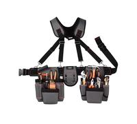 mophrati Borsa portautensili per uomo, resistente e antistrappo, con tracolla regolabile per il comfort, in polietilene, borsa portautensili resistente, Colore classico