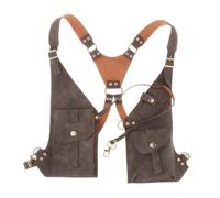 mophrati Borsa sottobraccio portatile pratica e alla moda progettata per comfort e stile in movimento. Le doppie cinghie aggiungono stile alla borsa a tracolla, Caffè, 38x14 cm