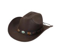 mophrati Cappello da cowboy occidentale Per unico per adulti, donne e uomini, cappello da sole, vestibilità comoda, Per tesa larga, accessori per costumi estivi festa, cowboy occidentale per