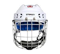 mophrati Casco da hockey su ghiaccio con protezione antiurto, adatto per uomini e donne, con vestibilità regolabile e fodera interna in EVA per il comfort. Casco, Bianco, M