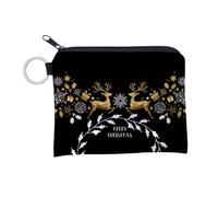 mophrati Chang Purse Christmas Gift Deer Pattern Storage Bag Stile semplice Fodera spessa Portafoglio portamonete per lo shopping, lqb3035