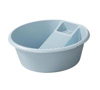 mophrati Comodo lavabo per la lavanderia domestica con asse per lavare i panni, per un'efficiente pulizia manuale dei tessuti, per campeggio e altre attività, Blu, 18.50x18.89x7.48 pollici