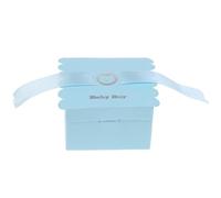 mophrati Confezione regalo Scatole per caramelle per baby shower Scatole per caramelle dolci Celebrazione del battesimo del bambino con dettagli nastro per la carta battesimo bambino al cioccolato
