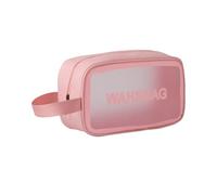 mophrati Conserva i prodotti con stile Borsa per cosmetici impermeabile Organizzatore in PU trasparente Articoli da viaggio di grandi dimensioni per donne di grande capacità, Rosa, M