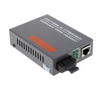 mophrati Convertitore multimediale Gigabit Ethernet Esterno, ricetrasmettitore a Fibra Ottica Doppia monomodale