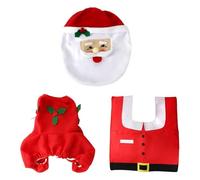 mophrati Coprisedile per WC natalizio festivo Babbo Natale sta arrivando in città Tappeto Copriserbatoio Coprisedile per WC Babbo Natale lavabile