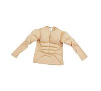 mophrati Costume da Maglietta Muscolare per Bambini con Imbottitura Muscolare per Eventi a Tema di Gioco di Ruolo Cosplay M, Beige, S