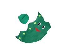 mophrati Costume da Verdura per Feste in per Maschera, 2 Pezzi, con Cappello, per Divertenti Travestimenti di Halloween, Giochi di Ruolo, novità Un Vestito da Verdura, Edamame