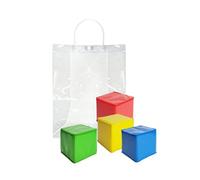 mophrati Dadi di apprendimento con tasche Blocchi impilabili a 6 lati Giocattoli didattici per insegnanti Gioco di dadi Giocattoli educativi Bomboniera Giocare Giochi educativi per la famiglia