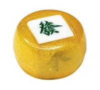 mophrati Dadi multi-lato, dadi cinesi per Mahjong, eleganti da gioco in acrilico, realizzati per il gioco, tessere per Mahjong da tavolo multi-lato in, oro, 4.35 cm
