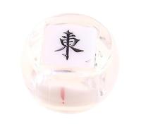 mophrati Dadi multi-lato, dadi cinesi per Mahjong, eleganti da gioco in acrilico, realizzati per il gioco, tessere per Mahjong da tavolo multi-lato in, bianco trasparente, 4.35 cm