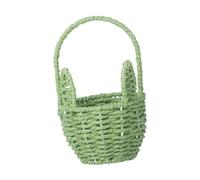 mophrati Delicato cestino di Pasqua con coniglietto in un cesto di fiori intrecciato. Il fiore Pasqua con le uova può contenere fiori ed è un banchetto robusto, Verde, 21x12.5x8.5 centimetri