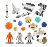 mophrati Dioramas Modello di edificio da collezione Accessorio decorativo Regalo eccellente con 19 pezzi di giocattoli a tema spaziale Action Figures Fai finta di giocare Accs