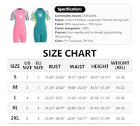 mophrati Dive Sail Full Body 2.5MM Neoprene per Bambini Mute da Sub Protezioni per mantenersi in Caldo Mute per la Sensazione del Corpo Fresco