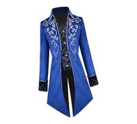 mophrati Elegante abito da punk gotico, uniforme medievale,Blu,XXL