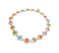 mophrati Elegante collana girocollo con strass colorati che adornano il | evidenziando le scelte di moda come il ciondolo alla moda con collana girocollo in cristallo di Boemia per il ballo di fine