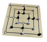 mophrati Elevate Game Nights Set di giochi da tavolo classici con scacchi e nove uomini Morris Adatto a tutti i membri della famiglia Scacchiera Dama Attività