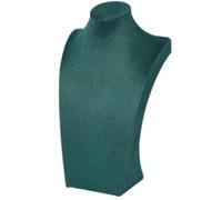 mophrati Espositore per collane in velluto ecologico, resistente al colore e in tessuto di velluto di lunga durata, realizzato per collane con texture di fascia, Verde, 30 cm