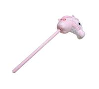 mophrati Giocattolo leggero a forma di cavallo con bastone che supporta il gioco fantasioso e le capacità di equilibrio per avventure al chiuso o all'aperto. Cavallo su bastone , Rosa , 70x30cm